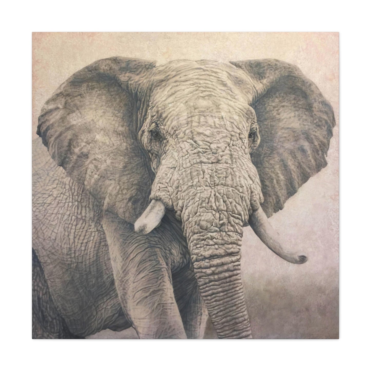 Clay Elephant - Canvas or Acrylic Print (Multiple Colors)