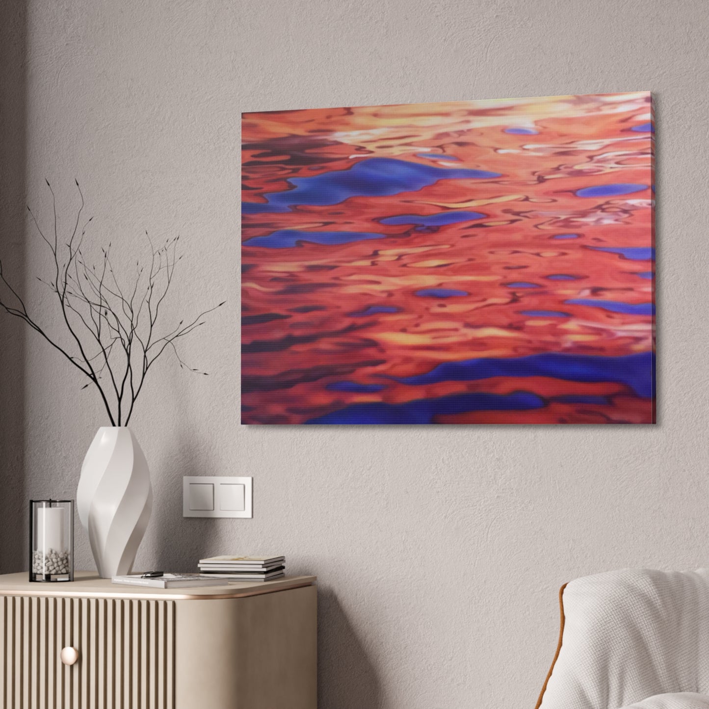 Water at Sunset - Canvas Print