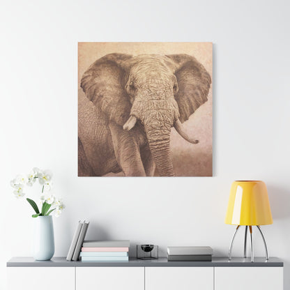 Clay Elephant - Canvas or Acrylic Print (Multiple Colors)