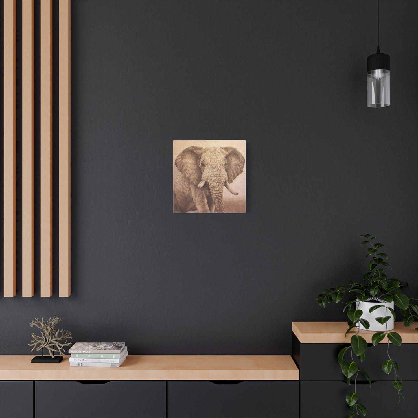 Clay Elephant - Canvas or Acrylic Print (Multiple Colors)