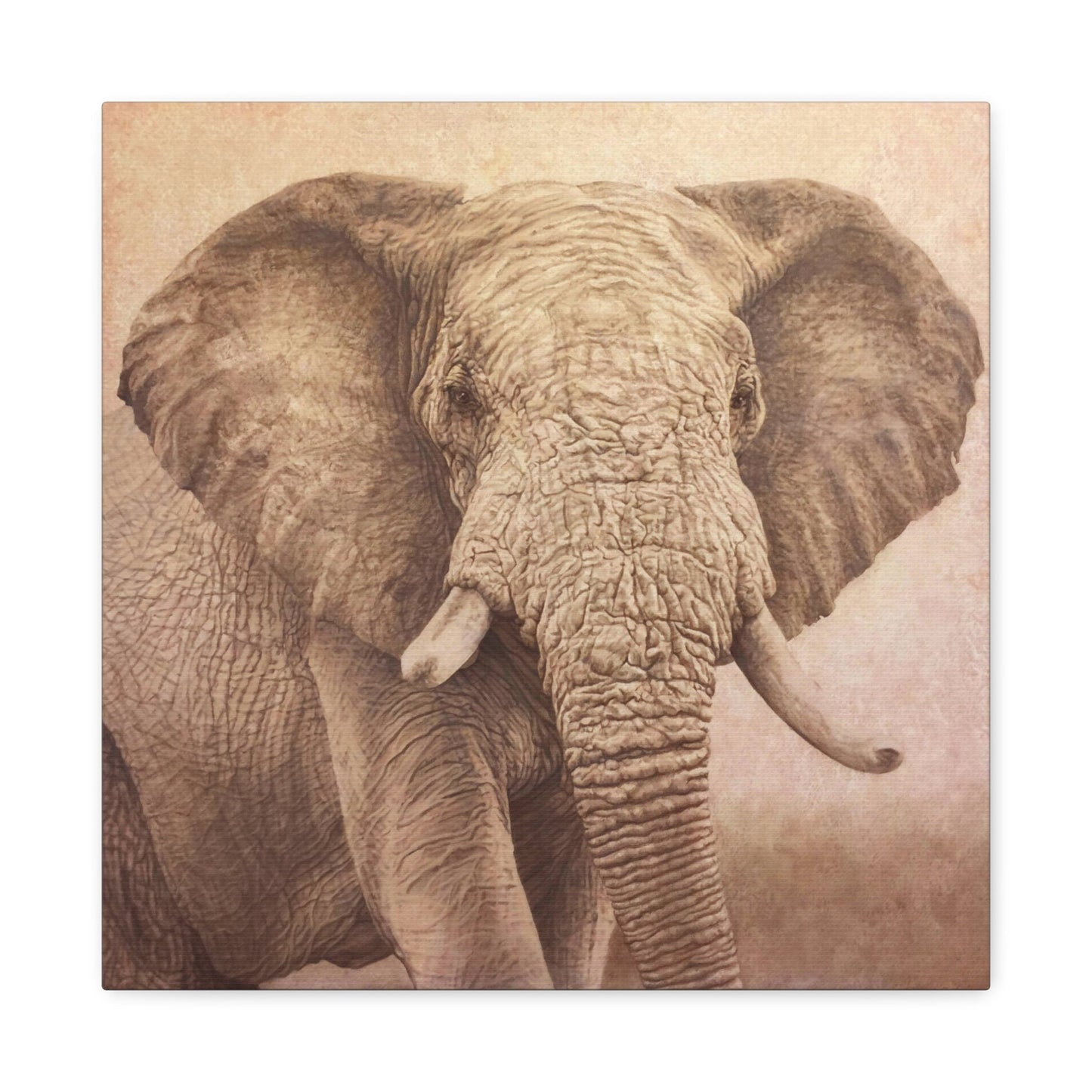 Clay Elephant - Canvas or Acrylic Print (Multiple Colors)